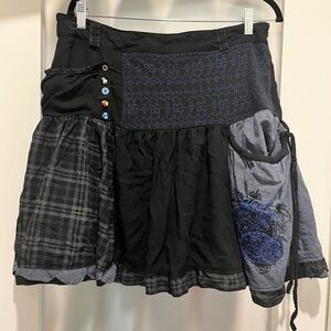 Desigual Boho patchwork mini skirt